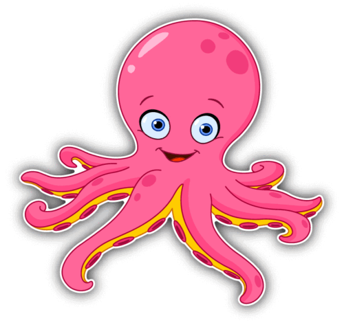 Funny Cartoon Octopus Ocean Car Bumper Sticker Decal 5 Funny Cartoon Octopus Ocean Car Bumper Sticker Decal 5