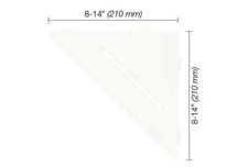 Schluter Systems Shelf Triangular Corner Pure Matte White SES1D7MBW