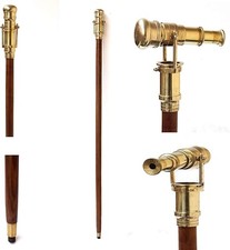 Antique Victorian Telescope/Spyglass Brass Handle Walking Stick Cane Unisex Gift