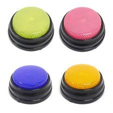 4PCS Recordable Sound Button Buzzers Pets Dog Talking Interactive Z1D0