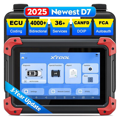 2025 XTOOL D7 V2.0 Car Bidirectional Scanner Full System Diagnostic Coding Tool