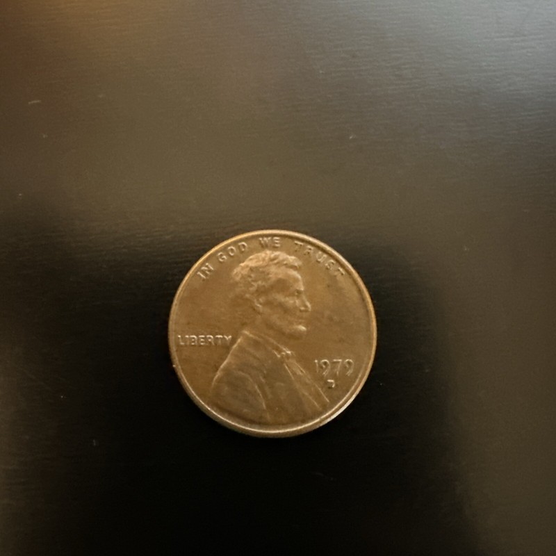 1979 D Lincoln Penny With filled in mint mark folder filler - Circulated!