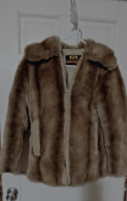 Vtg 70s HANSA BRANTA by STEARNS Faux Fur Jacket - Goose Down 
