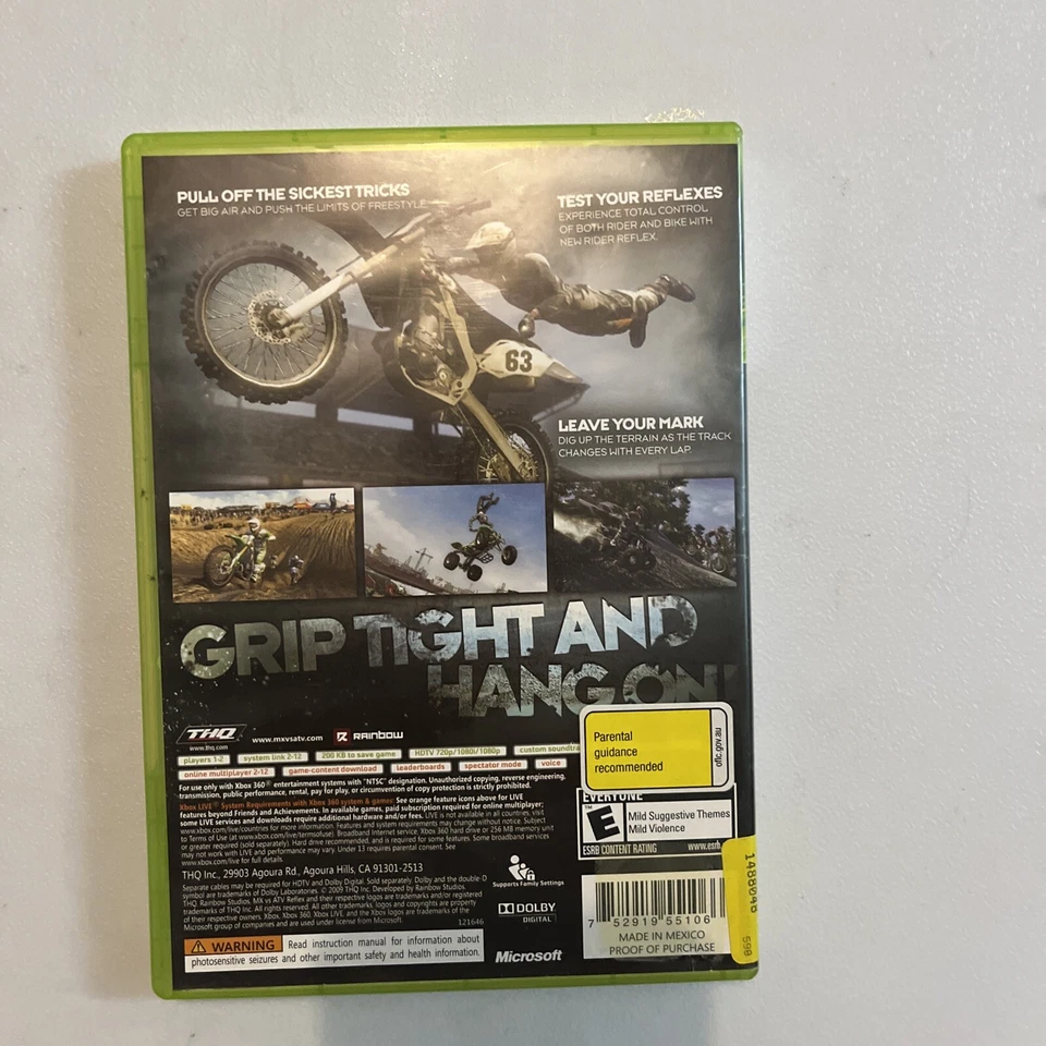 Microsoft XBox 360 Game Reflex MX vs ATV Pal Region VGC - Image 2 of 4