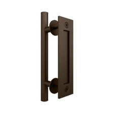 12" Sliding Barn Door Bronze Handle Pull Flush Hardware Set