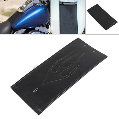 Black Flame Gas Fuel Tank Panel Bib For Harley Dyna Fat Boy