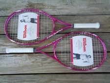2 NEW WILSON TRIUMPH OVERSIZE TENNIS RACKETS - 112 sq. in. - 4 1/4" GRIPS