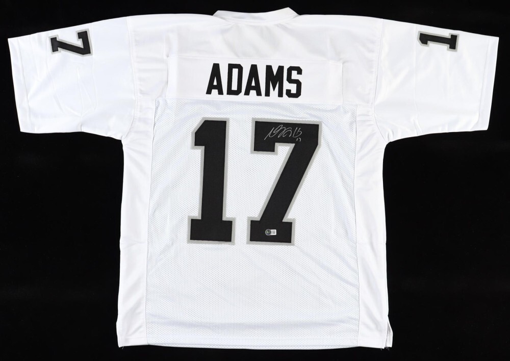 Davante Adams Autographed Signed Las Vegas Raiders White Jersey Beckett /5xPro Bowl Receiver 