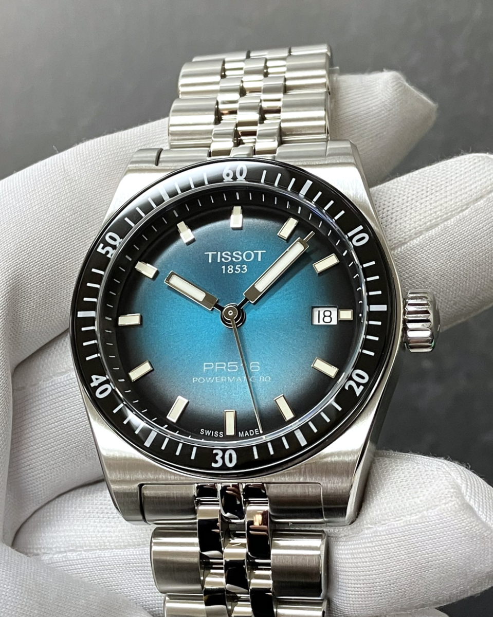 Tissot PR516 Automatic 38mm Graded Blue-Black Men's Watch T149