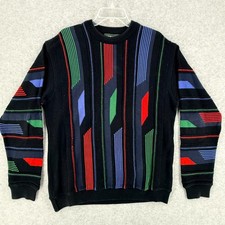 Vtg Tundra Sweater Large 3D Textured Knit Chu...