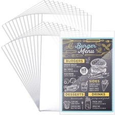 50 Pcs 11 x 17 Menu Cover, Rigid Print Protec...