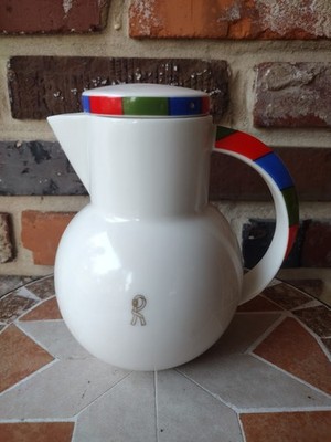 Vintage Roberta di Camerino Italian Porcelain Pitcher 24 Oz 24K Gold Espresso 