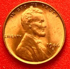 1946-S Lincoln Wheat Cent Penny GEM RED BU From an Original Bank Roll