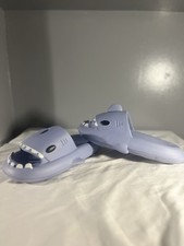 Light Blue Shark Slides Slippers Men's Size 9 Slip On