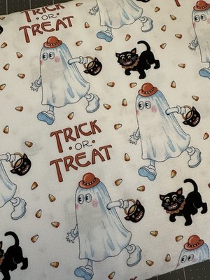 MOONLIT MISCHIEF BY MARY ENGELBREIT CUTE GHOSTS HALLOWEEN FABRIC HALF YARD