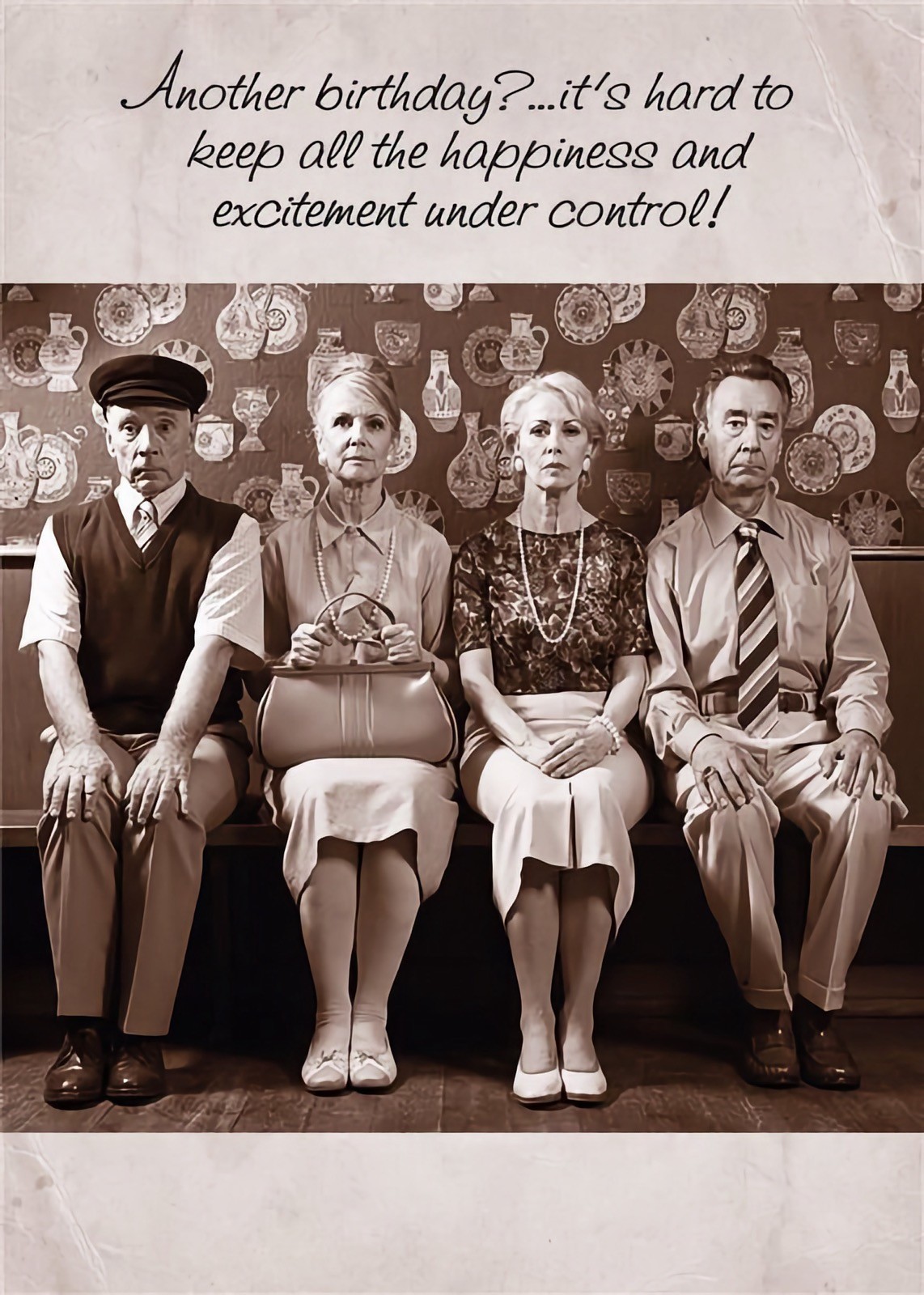 Funny Birthday Card Keep Excitement Under Control Humour Joke Open Male Female