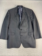 Brooks Brothers Blazer Mens 45 Long Gray 100 Worsted Wool Brooksease Jacket