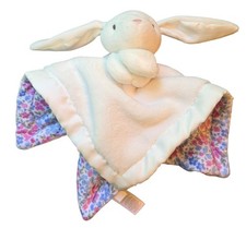 Carter's Just One You White Bunny Floral Lovey Satin Trim Security Blanket