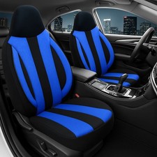 2x Sitzbezüge passend für VW Golf 7 (Schwarz-Blau) | Vordersitze | Prime