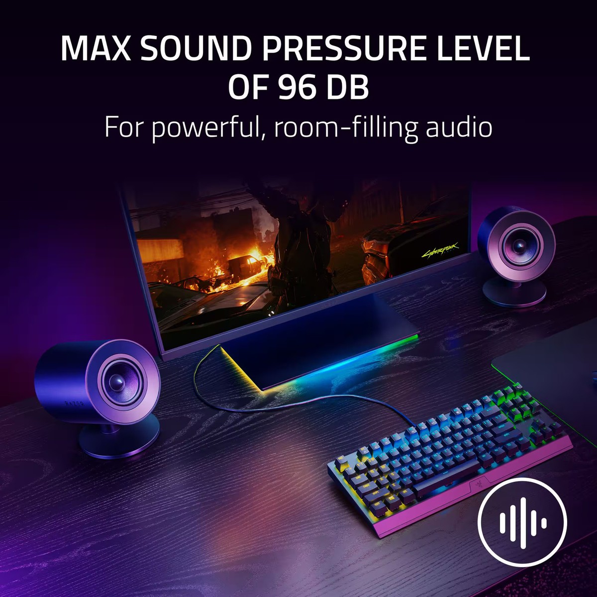 Razer NOMMO 2.0 Gaming Speakers PCスピーカー Amazon.com: Razer Nommo Chroma - Computer Speakers, Rear