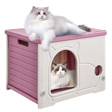 Small Cat Dog House Pet Shelter Stray Waterproof Rainproof Outdoor Pet Nest USA