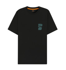 Image of HUGO BOSS MENS BLACK T-SHIRT TEE STRUCTURE 50554610001