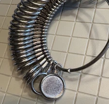 Finger Gauge Ring Sizer Set - Metal Flat Wide Bands - Sizes US 1-15 - 35-0187