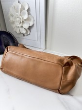 Tory Burch Large Marion East-West Tote in Royal Tan Pebbled Leather - EUC