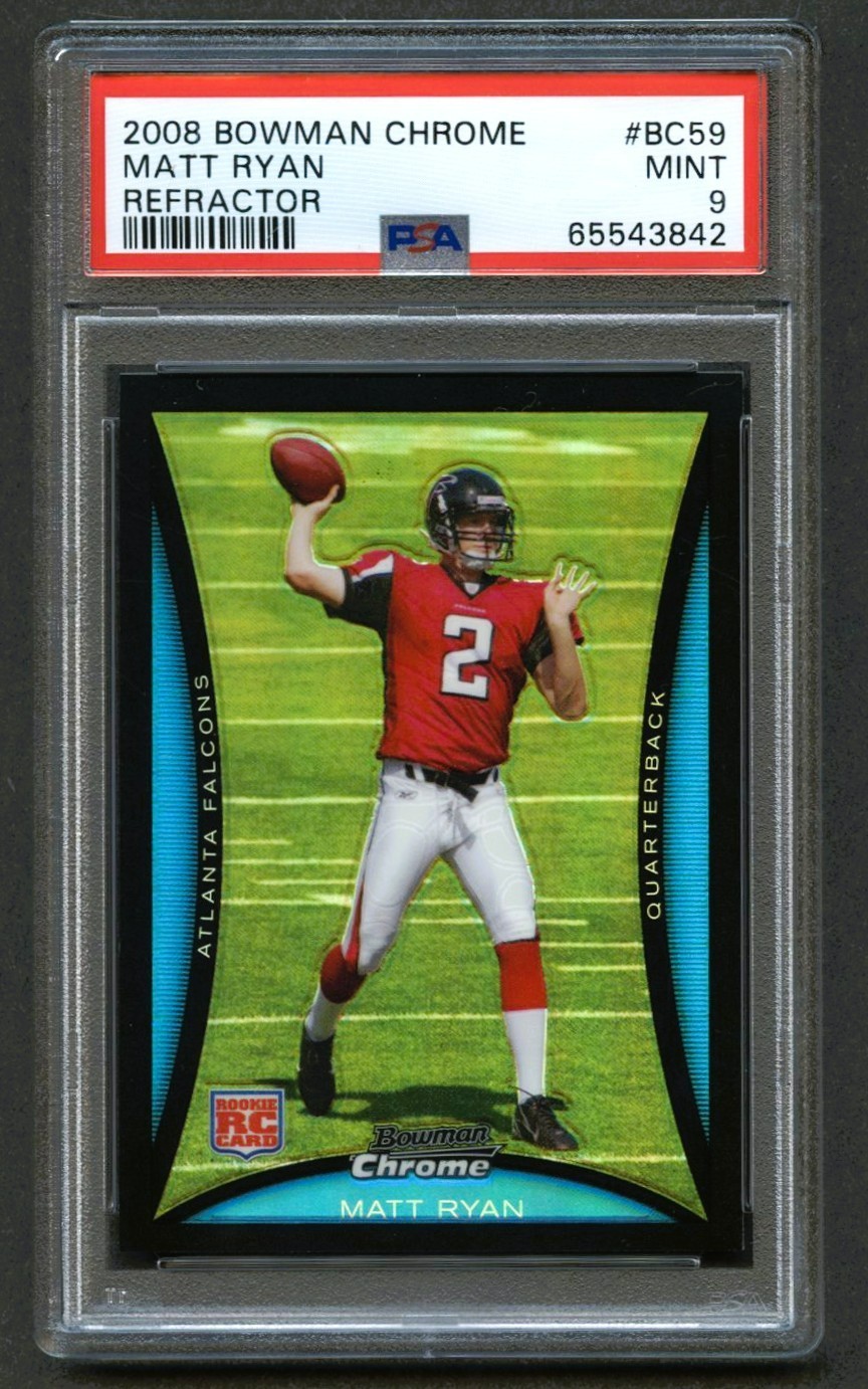 2008 Bowman Chrome Refractor MATT RYAN RC #BC59 PSA 9 MINT Falcons Rookie