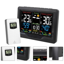  Digitaler Projektionswecker Wetterstation Wettervorhersage-uhr Innenthermometer