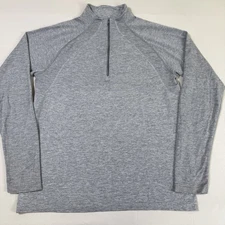 Lululemon Metal Vent Tech Pullover Mens Size L Heather Gray Long Sleeve 1/2 Zip