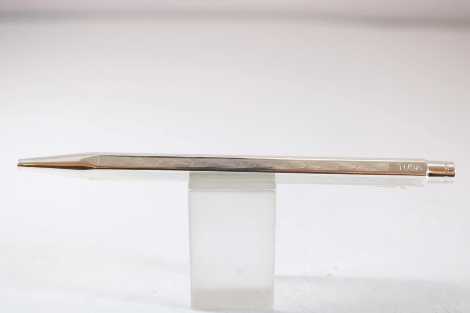 Vintage Caran d'Ache Ecridor Chevron Silver Plated Ballpoint Pen - Image 3 of 4