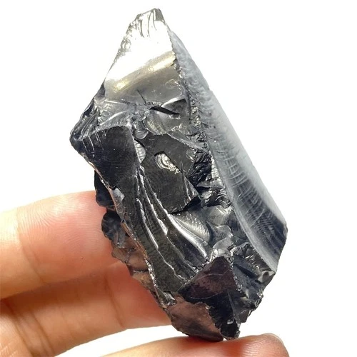 34g  ELITE Noble Natural Fullerene Shungite Crystal Raw Healing Stone L338