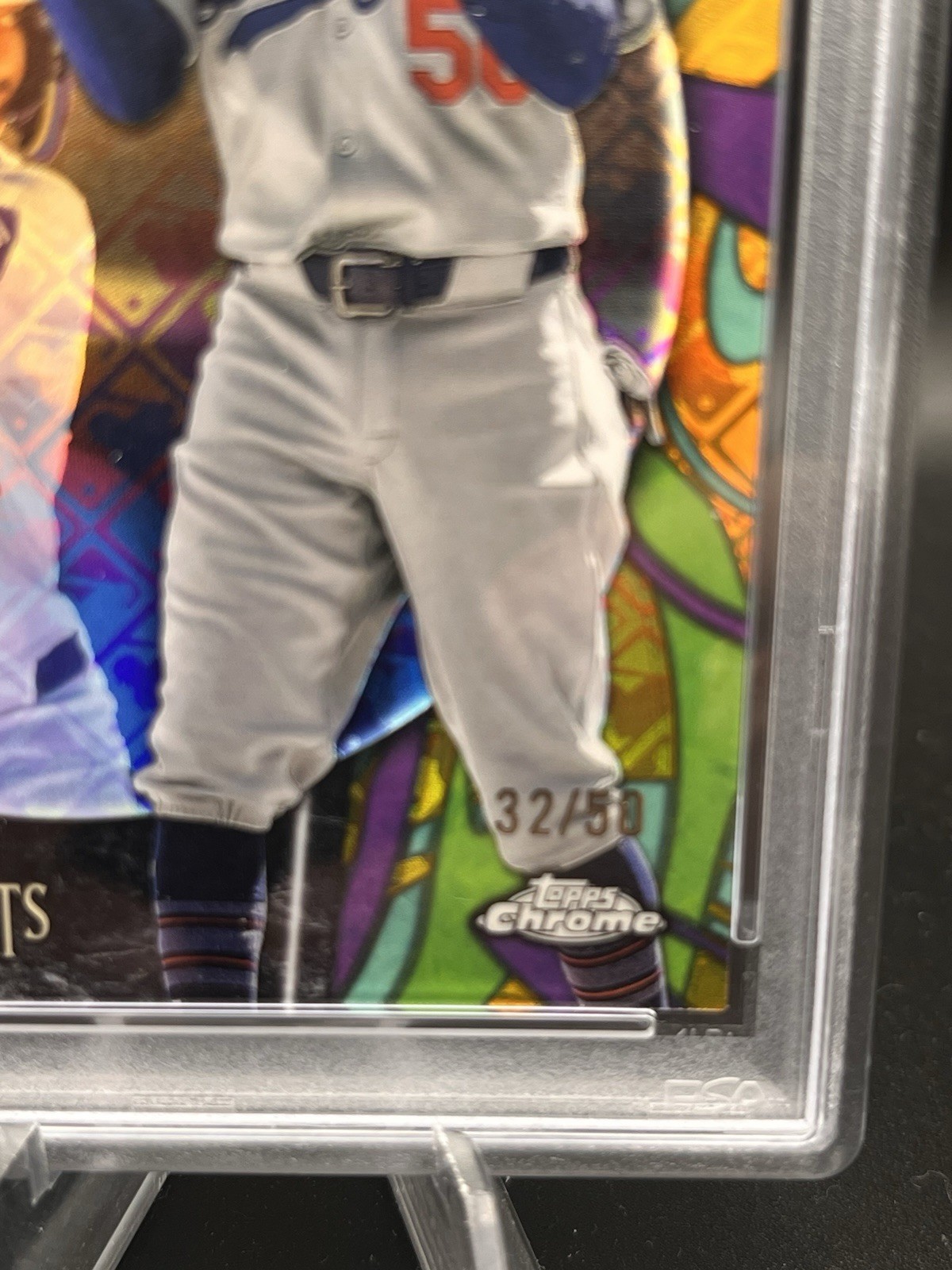 2025 Topps Chrome Fortune 15 Gold Refractor Mookie Betts #F15-5 PSA 32/50 POP 5 view 2