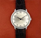 Vintage 1980 Timex Marlin Mechanical Champagne England Dial Men's Watch 35mm