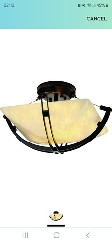 Justice Design Fusion 3-Light Semi-Flush Bowl Ceiling 17,5 Inch - Picture 2 of 11