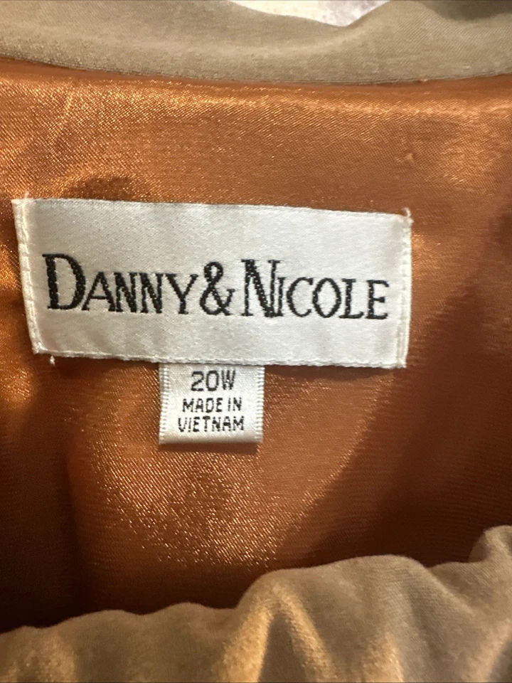 Danny & Nicole Conjunto de Traje Pantalón Marrón Claro 20W Clásico Ropa Profesional Sencillo Pecho Foto 4 de 4