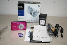 Sony Cybershot DSC-W310 12.1MP Digital Camera Pink w/Charger & 8GB SD Card