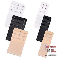 6 Pieces Women's Bra Extenders 2 Hook / 3 Hook Comfortable Stretchy Bra