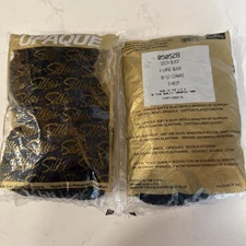 Silkies Opaque Queen X-Large Black Noir 050528 Pantyhose NOS Lot of 2 USA
