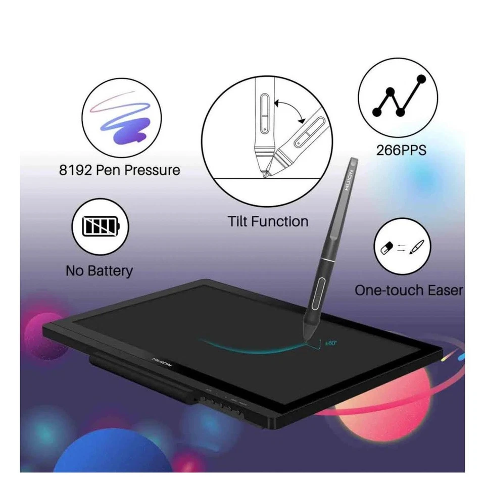 HUION Kamvas GT-191 V2 Grafiktablett - Bild 2 von 4