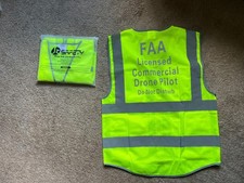 (TWO) JKSafety 9 Pockets Class 2 High Visibility Zipper Front FAA Drone Pilot