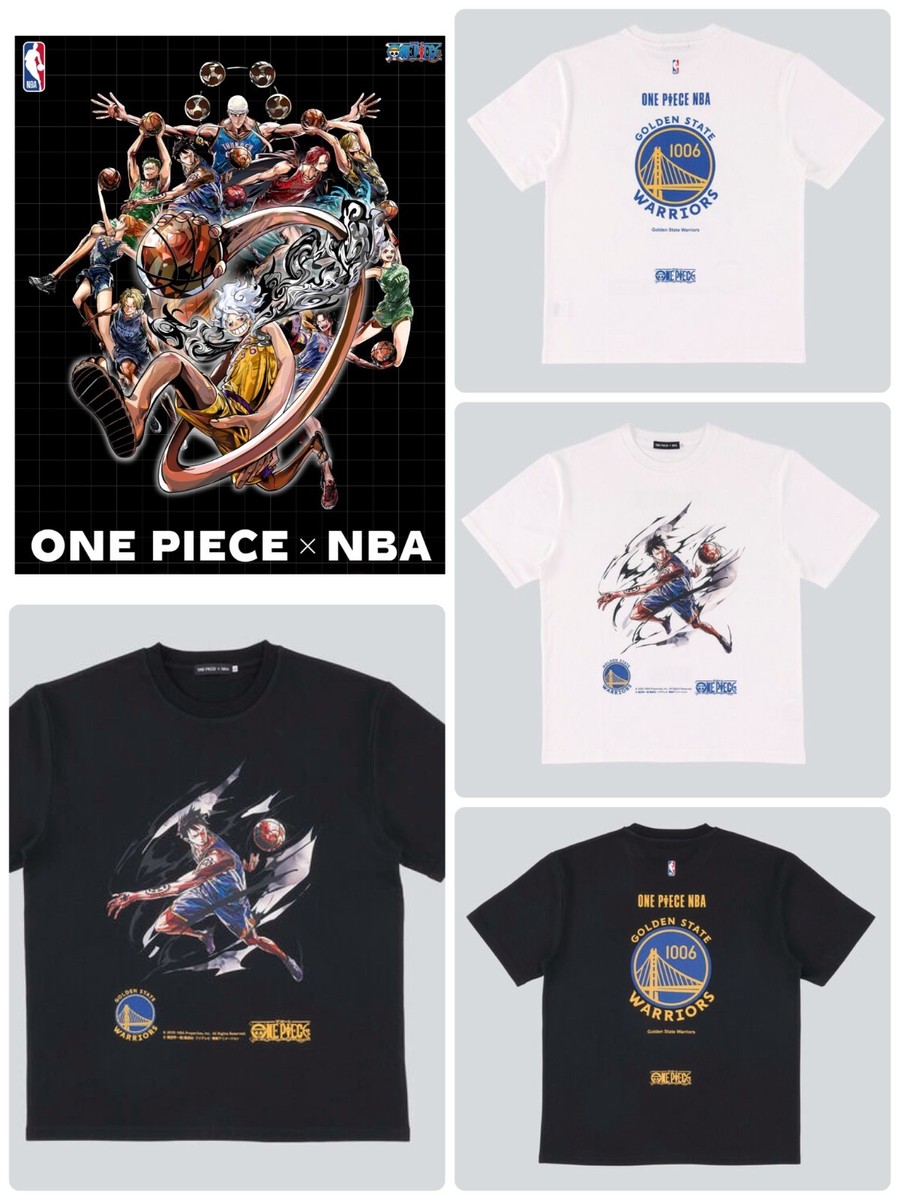 ONE PIECE × NBA T-Shirts Trafalgar Law x Golden STATE WARRIORS