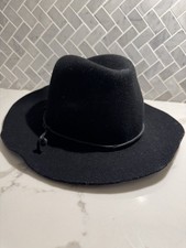 Black Fedora Hat 100 Wool One Seize Panama Warm Quality City Street Style