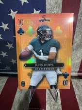 2024 Wild Card 5 Card Draw Jalen Hurts # SDPC-JHN /5 10 Of Clubs