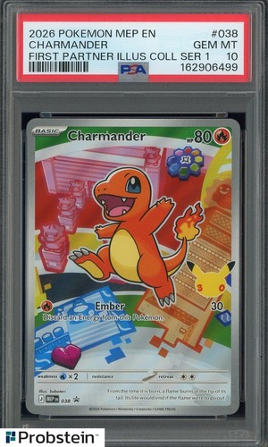 2026 Pokemon MEP EN First Partner Collection #038 Charmander PSA 10 GEM MINT