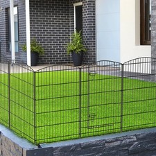 Decorative Garden Fence 6 Panels 13ft L  36in H Animal Barrier Fences with...
