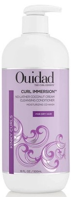 Ouidad Curl Immersion No-Lather Coconut Cream Cleansing Conditioner 16 oz