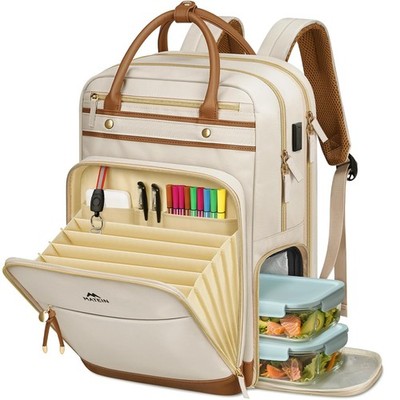 MATEIN Teacher Work Backpack with Lunch Compartment Detachable, 15.6 Inch Laptop