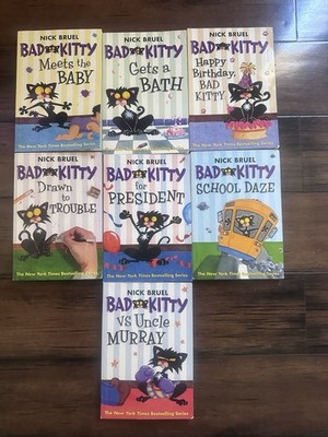 BAD KITTY Paperback Books By Nick Bruel Lot Of 7 Books
